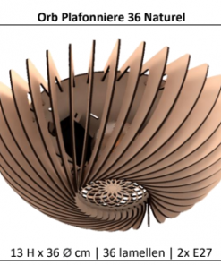 Orb Plafonniere 36 cm Naturel Blij Design